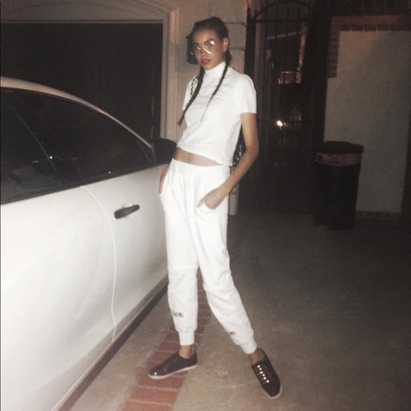 HLZ BLZ White Joggers w Zipper Detail - Picture 2 of 5